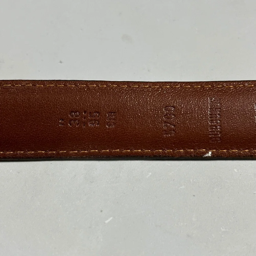 Coach Vintage Classic Burnished Leather Brass Buckle Belt Mens 38 Preppy Boho